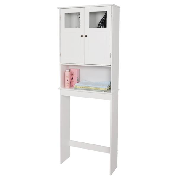 Double Doors Bathroom Cabinet White