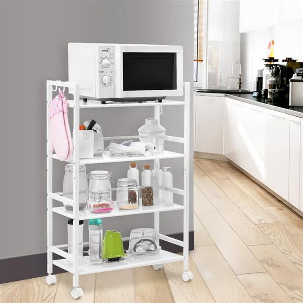 Widen 4 Tiers Multi-functional Storage Cart Ivory White