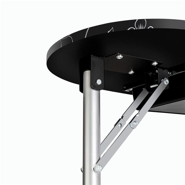 Portable MDF Manicure Table with Arm Rest & Drawer Salon Spa Nail Equipment Black
