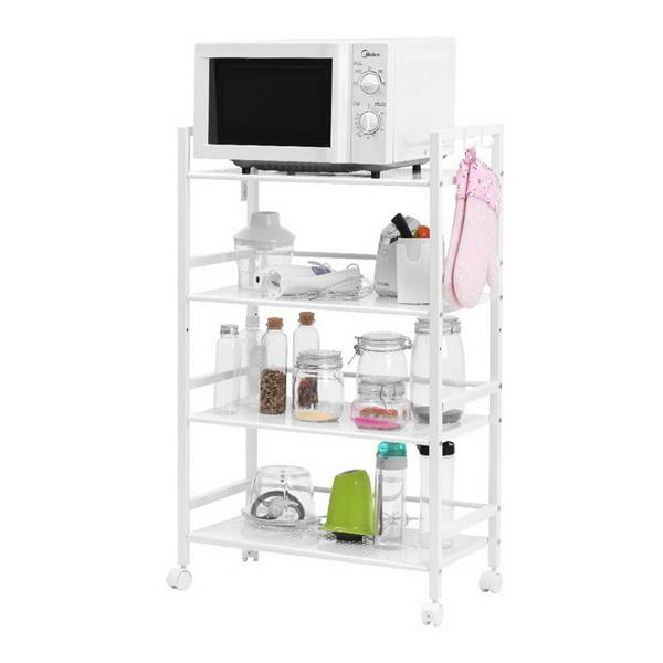 Widen 4 Tiers Multi-functional Storage Cart Ivory White