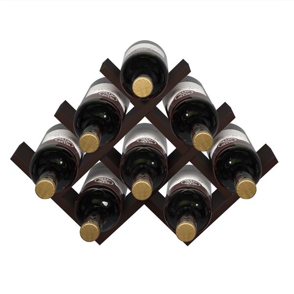 Wine Rack Wine Holder Wine Storage 8 Bottle Rack Brown Color