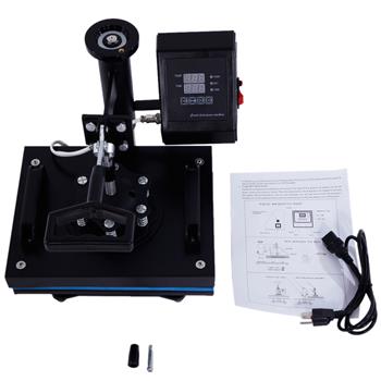 30 x 23 Rotary Heat Press Machine with LCD Temperature Control for T-shirt Black