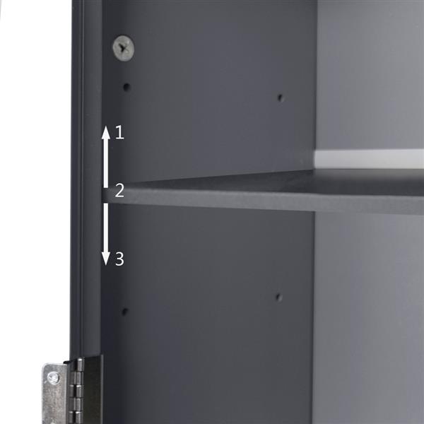 A Smoke Double Door Cabinet Gray