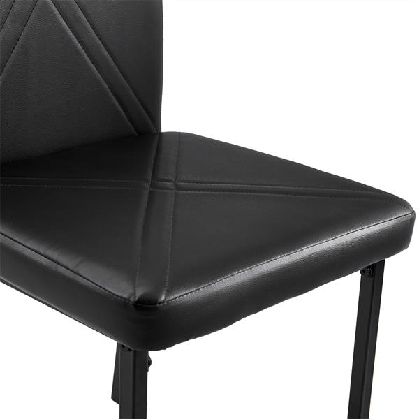 4pcs Square Table Leg Backrest Cross Style Decoration Black