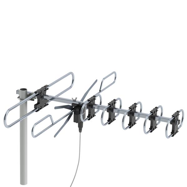 TA-M2 Frequency 174-230MHz/470-860MHz 10m 3C2V Double-head Black Wire Outdoor Antenna without Stand