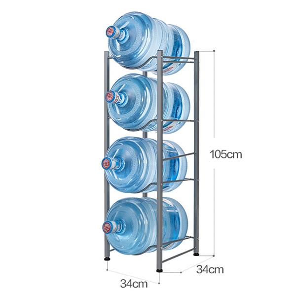 4-Tier Water Rack Stainless Steel Heavy Duty Water Cooler Jug Rack