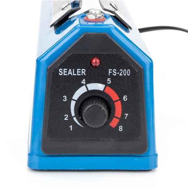 8" 300W Plastic Heat Sealer Sealing Machine US Standard Blue