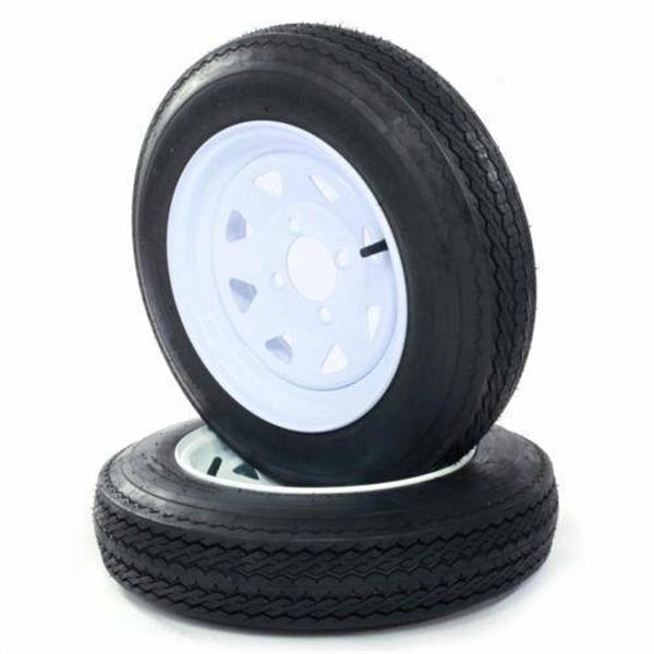 One tire 4.8-12-4PR-4LUG P811 White RIM