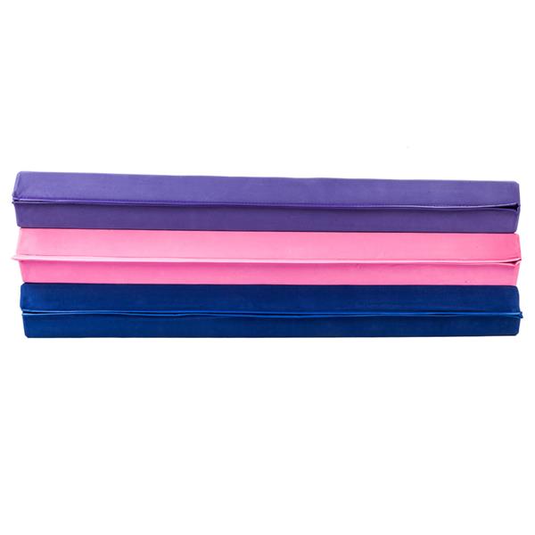 8 Feet Young Gymnasts Cheerleaders Training Folding Balance Beam Purple Plain Flannelette & Purple PVC