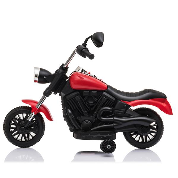 Kids Electric Ride On Motorcycle With Training Wheels 6V Red