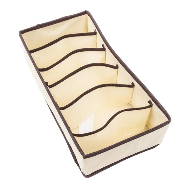 4pcs Non-woven Fabrics Storage Boxes Beige