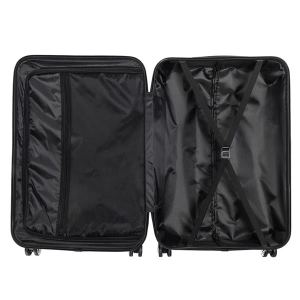 3-in-1 Portable ABS Trolley Case 20" / 24" / 28" Black