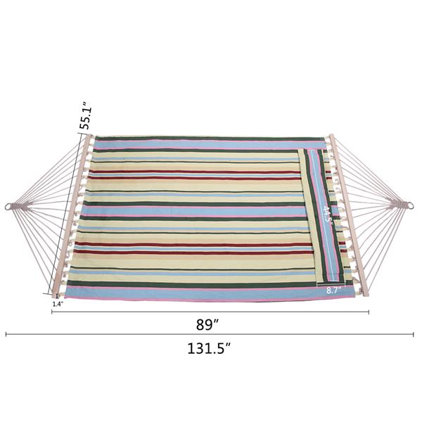 2人吊床 印花米色 210*140cm-20