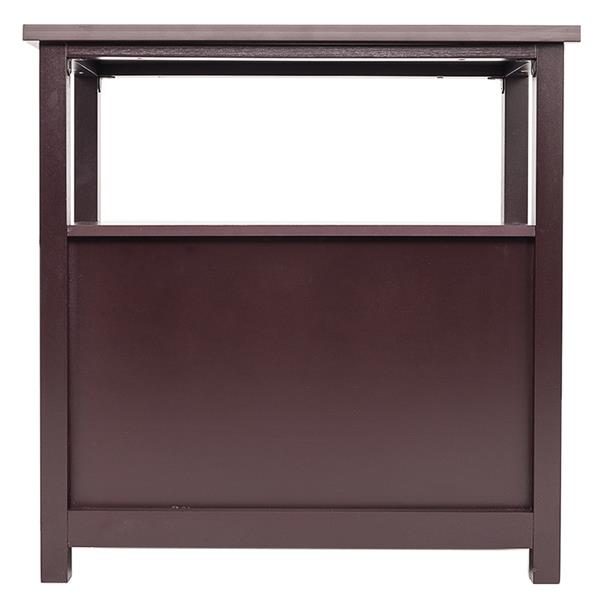 Double-tier Coffee Side Table with Two Drawers Coffee