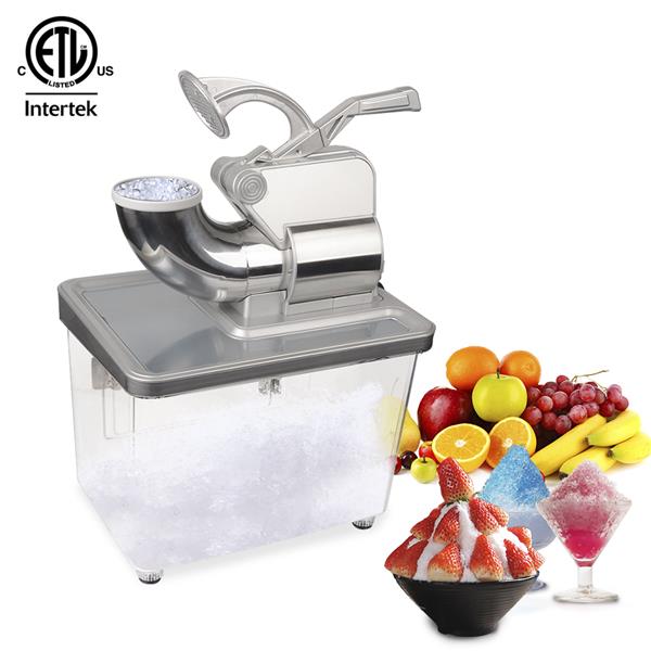 BY-300XTD 120V 350W Commercial Removable Dual Blades Electric Ice Crusher Silver