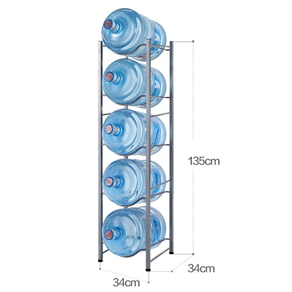5-Tier Water Rack Stainless Steel Heavy Duty Water Cooler Jug Rack