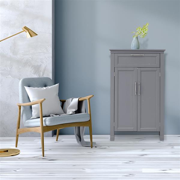 A Smoke Double Door Cabinet Gray