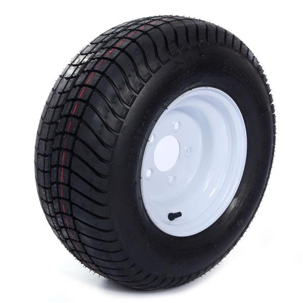 One tire 20.5x8.0-10-5LUG 4PR P825   White RIM