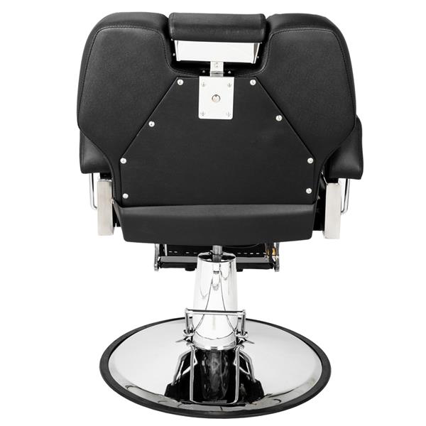 PVC leather case Stainless steel base Iron footrest Disc with footrest 150kg Black HZ-8706 Barber chair