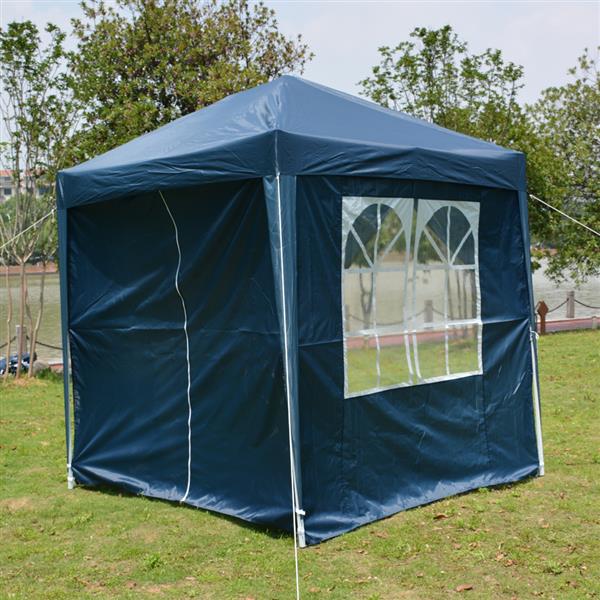 2 x 2m Two Doors & Two Windows Practical Waterproof Right-Angle Folding Tent Blue