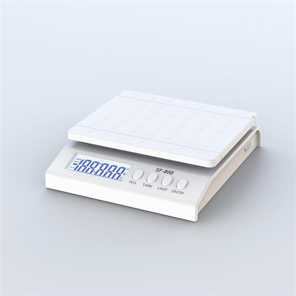 SF-800 30KG / 1G High Precision LCD Digital Postal Shipping Scale with Adapter White
