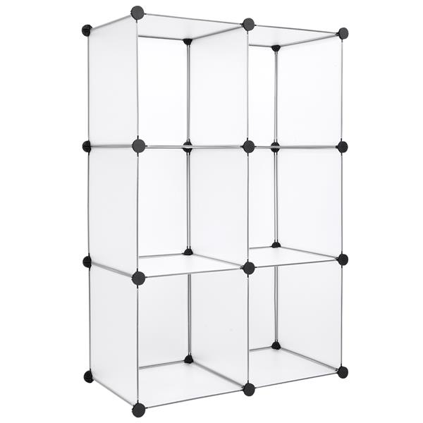 Cube Storage 6-Cube Closet Organizer Storage Shelves Cubes Organizer DIY Closet Cabinet White