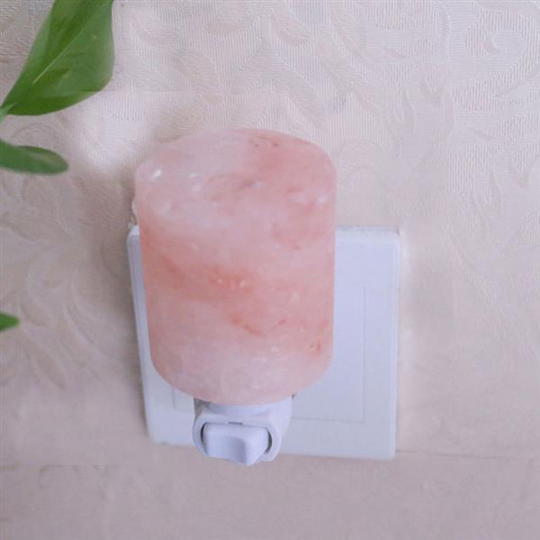 Exquisite Cylinder Natural Rock Salt Himalaya Salt Lamp Air Purifier Amber