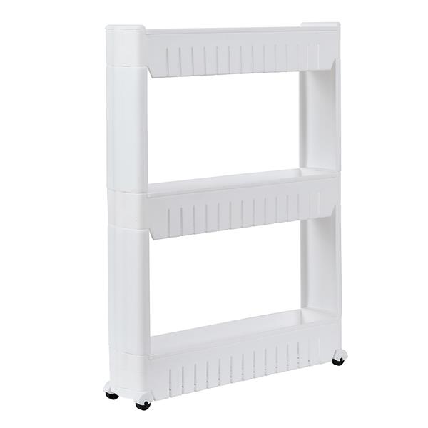 3 Layer Plastic Storage Rack White