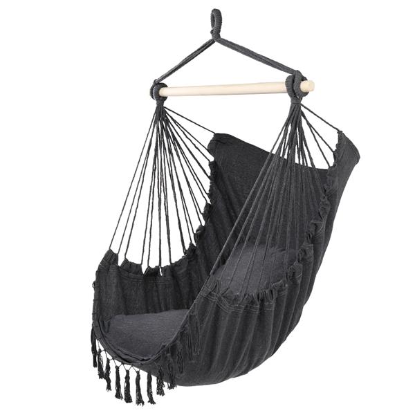 1.5*1.2m Tassel Plus Pillow Hanging Chair Gray