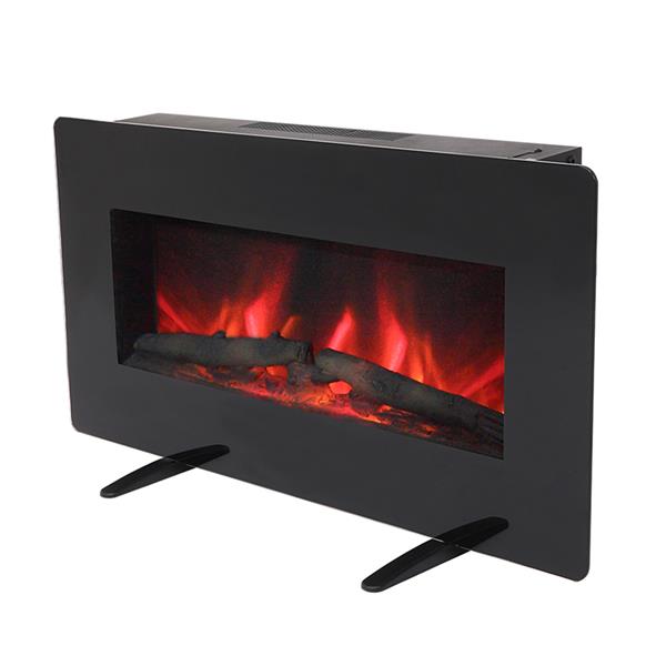 SF311-36G 36 Inch 1400W Wall Hanging / Fireplace Single Color / Fake Wood / Heating Wire / With Small Remote Control Black