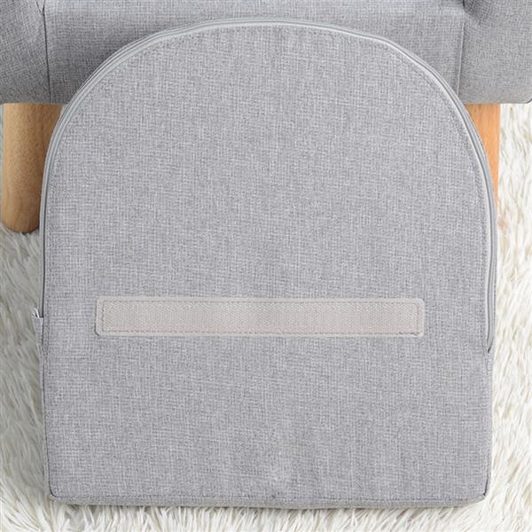  Children's Single Sofa with Sofa Cushion Removable and Washable Linen Gray 