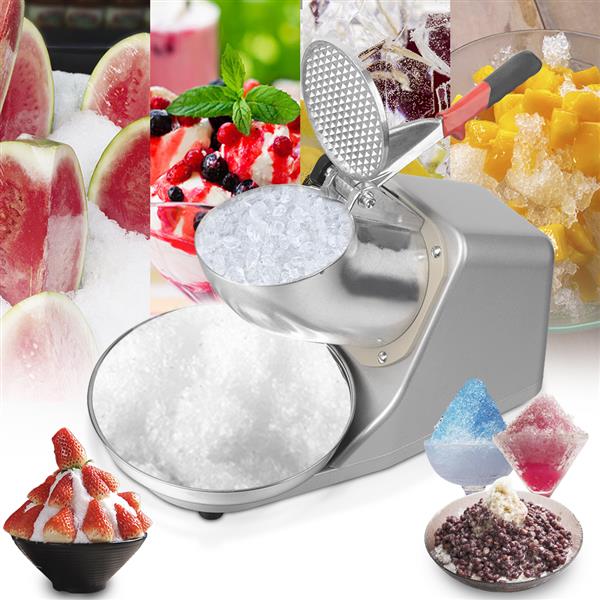 BY-300B 120V 300W Commercial Removable Blades Electric Ice Crusher Silver