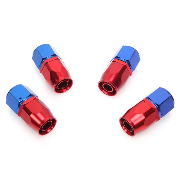 10AN 20-Foot Universal Silver Fuel Pipe   10 Red and Blue Connectors