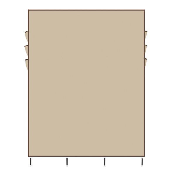 69" High-leg Non-woven Fabric Assembled Cloth Wardrobe Beige