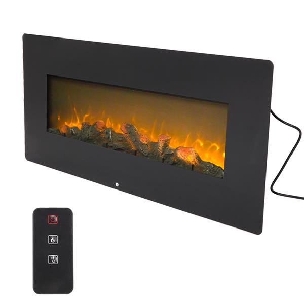 SF310-42AX 42 Inch 1400W Wall Hanging / Fireplace Single Color / Fake Wood / Heating Wire / With Small Remote Control Black