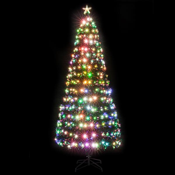 7.5FT Fiber Optic Christmas Tree with 260 LED Lamps & 260 Branches