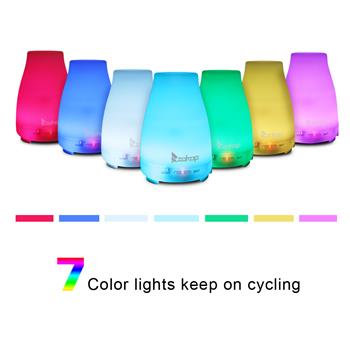 1801YK 110V 500ML RGB Colorful light Aroma Diffuser with Black Controller US Plug