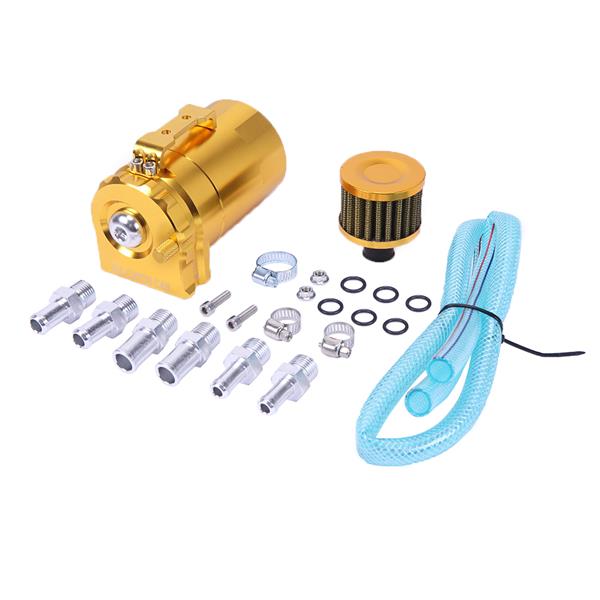 Round Oil Catch Tank Oil Catch Tank with Air Filter Golden