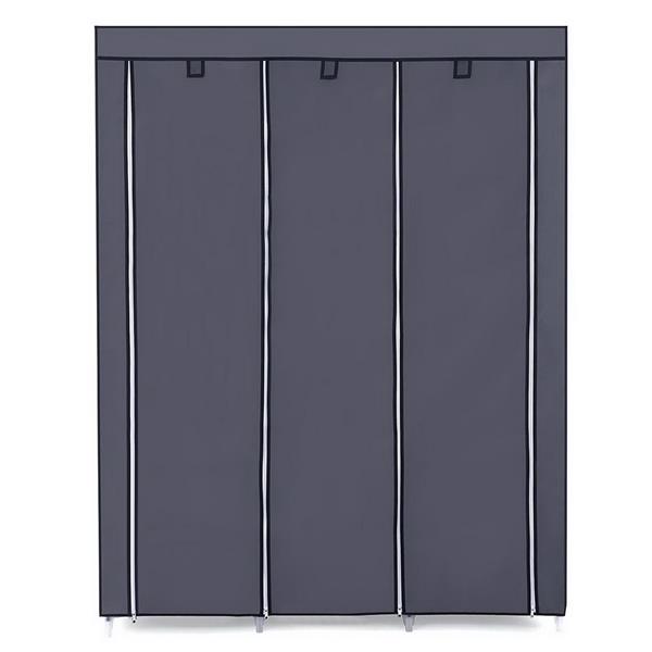 67" Portable Closet Organizer Wardrobe Storage Organizer with 10 Shelves Quick and Easy to Assemble Extra Space Gray 