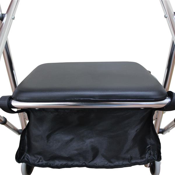 Aluminum Tube Walker With Seat Cushion 4202 Silver