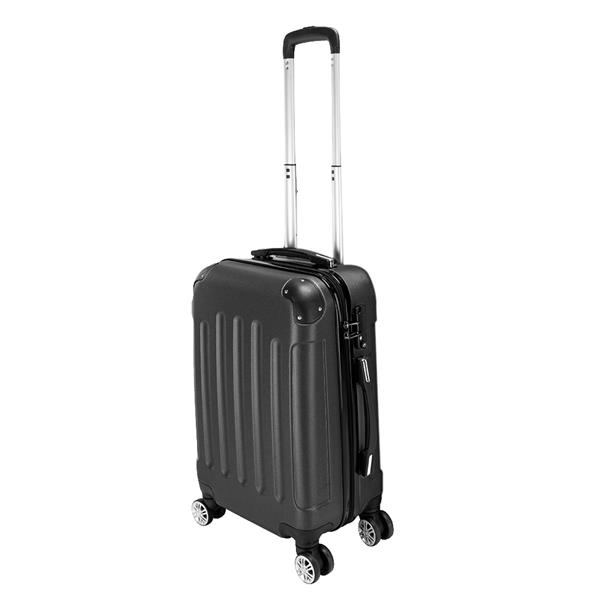 3-in-1 Portable ABS Trolley Case 20" / 24" / 28" Black