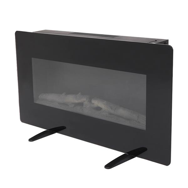 SF311-36G 36 Inch 1400W Wall Hanging / Fireplace Single Color / Fake Wood / Heating Wire / With Small Remote Control Black