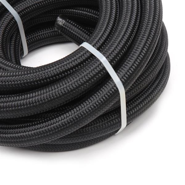 10AN 20-Foot Universal Stainless Steel Braided Fuel Hose Black