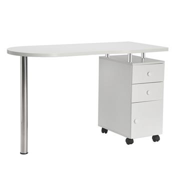 Manicure Nail Table with Drawer White