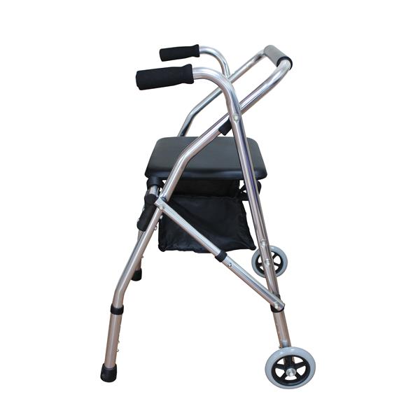 Aluminum Tube Walker With Seat Cushion 4202 Silver