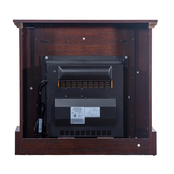 SF103-18g   HA203-32 32 "Wood Brown Fireplace Cabinet 1400W Single Color / Fake Firewood / Heating Wire / With Small Remote Control Movement Black