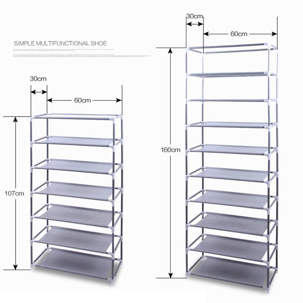 Details about   Room-saving 10-Layers 9 Lattices Non-woven Fabric Shoe Rack Storage Container 