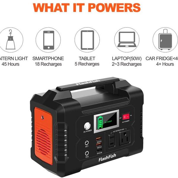 Ban on Amazon platform sales200W Portable Power Station, FlashFish 40800mAh Solar Generator with 110V AC Outlet/2 DC Ports/3 USB Ports, Backup Battery Pack Power Supply for CPAP 