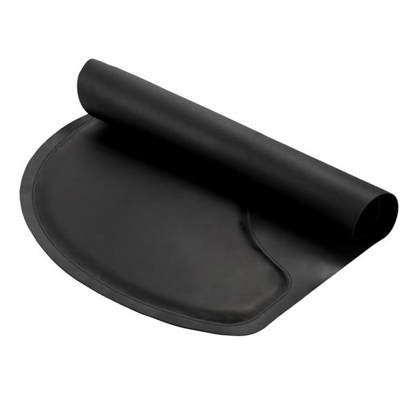 3′x5′x1/2" Beauty Salon Semicircle Anti-fatigue Salon Mat Scissors Pattern Black