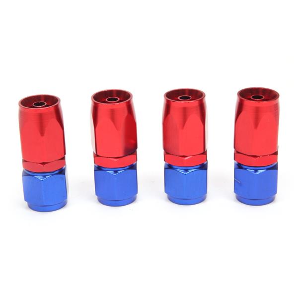 4AN 20-Foot Universal Silver Fuel Pipe   10 Red and Blue Connectors